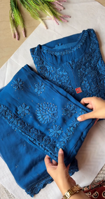 Load image into Gallery viewer, Khwab 3D Handwork Chikankari Kurti Set
