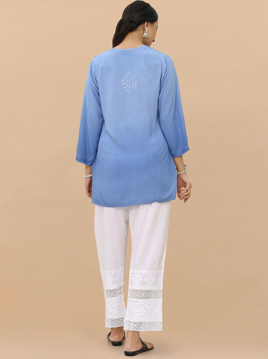 Vibha Ombre Chikankari Short Top