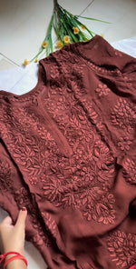 Load image into Gallery viewer, Khwab 3D Handwork Chikankari Kurti Set