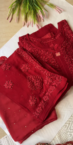 Load image into Gallery viewer, Khwab 3D Handwork Chikankari Kurti Set
