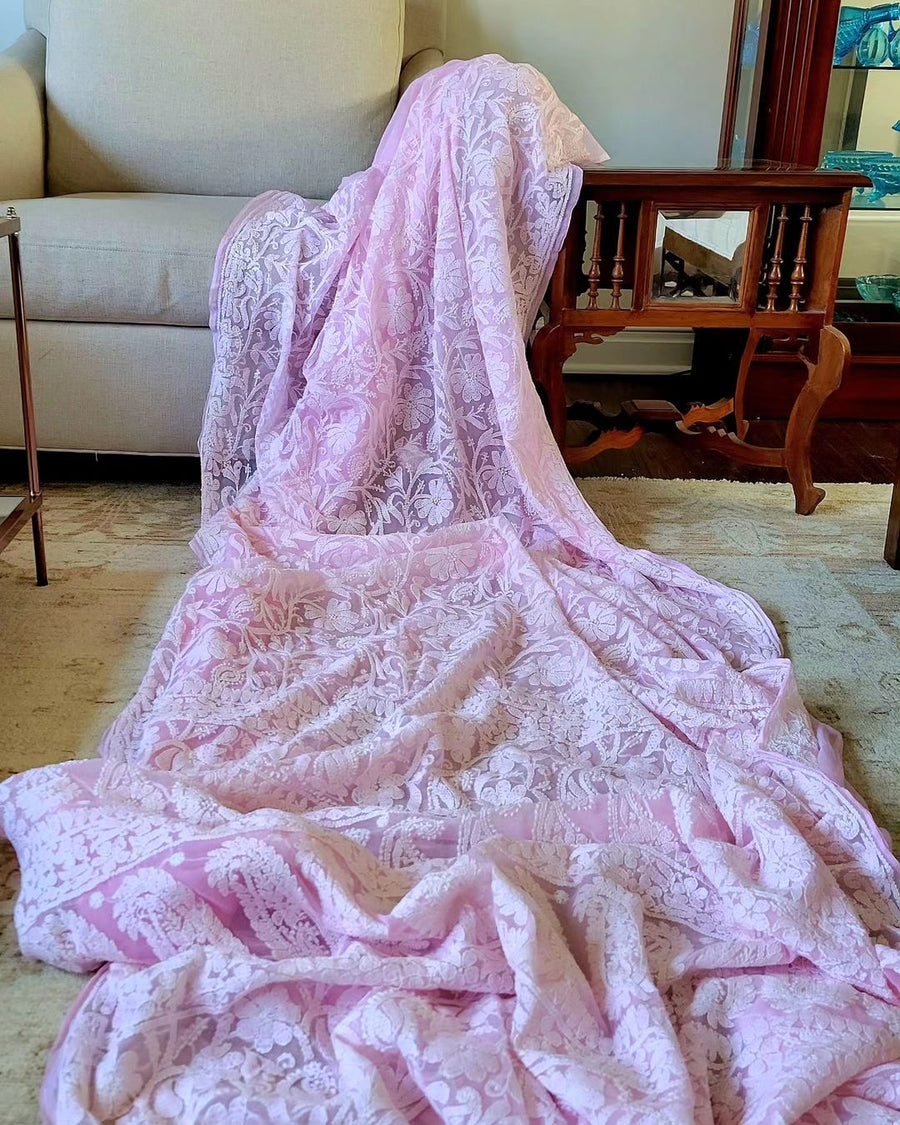 Gulzar Full Jaal Chikankari Saree