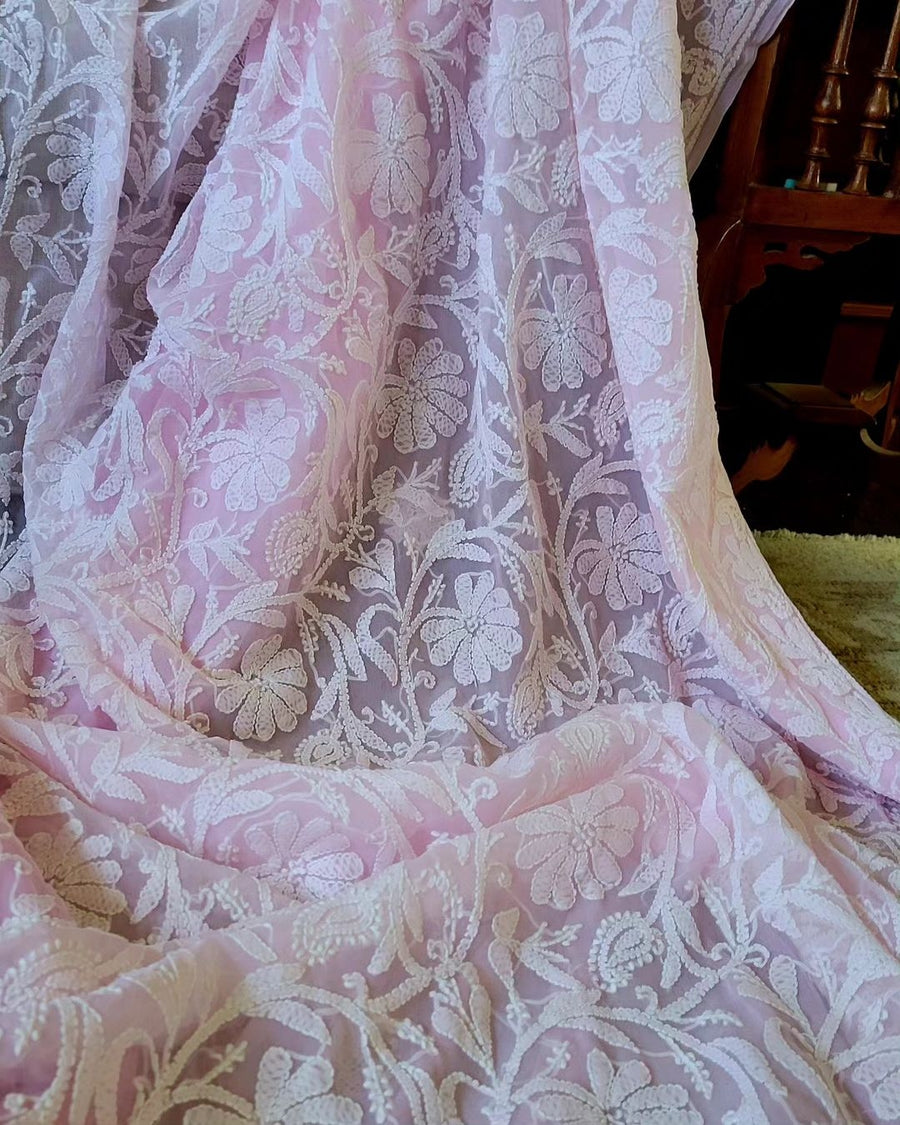 Gulzar Full Jaal Chikankari Saree