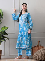 Load image into Gallery viewer, Chhaya Mul Chikankari Kurti Set