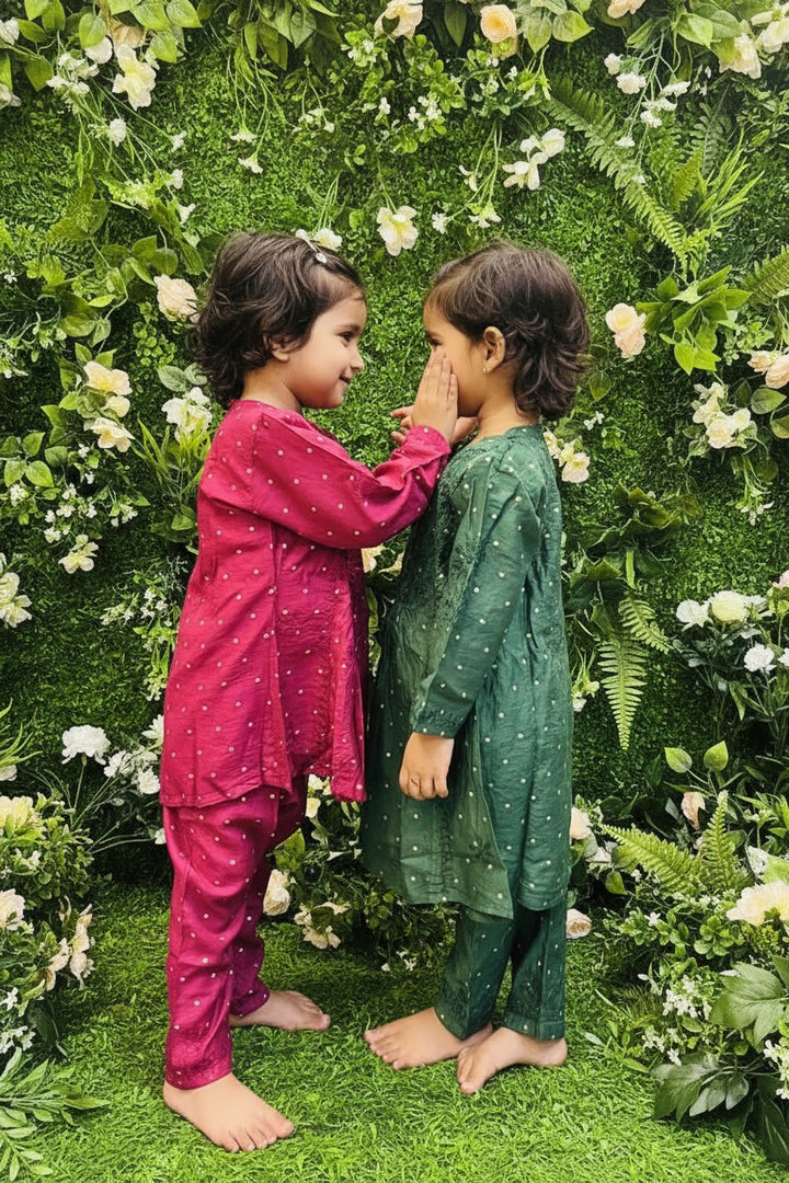 Lado Chanderi Kids Co-ord Set