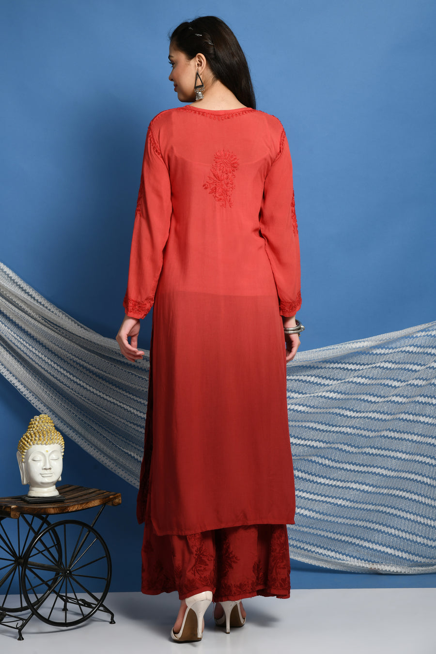 Morni Modal Chikankari Kurti Set