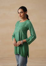 Load image into Gallery viewer, Amina Rayon Short Chikankari Kurti - The Lucknowi Chikan 