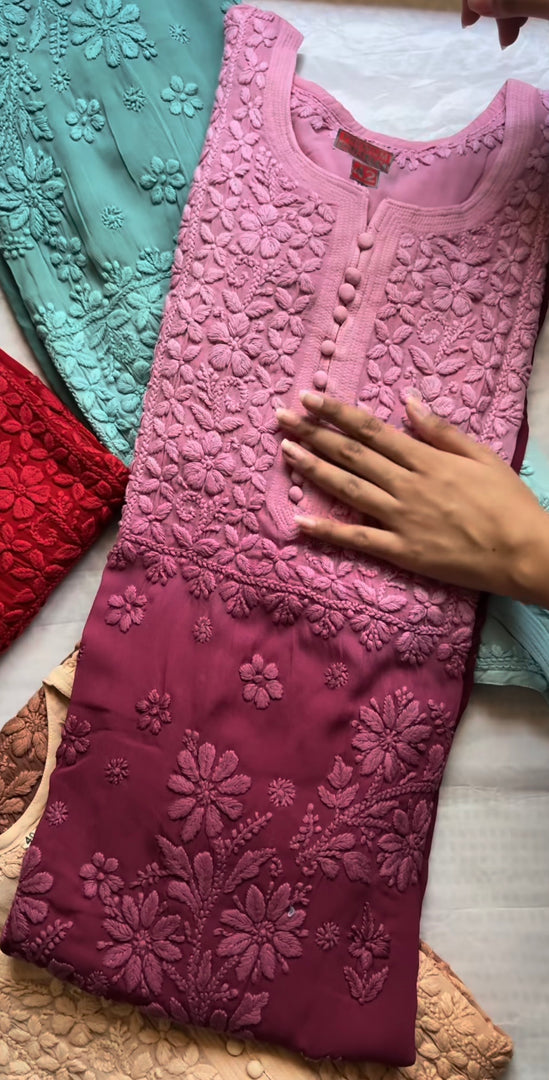 Averi Viscose 3D Handwork Kurta