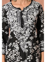 Load image into Gallery viewer, Aadat Mulmul Straight Chikankari Kurti