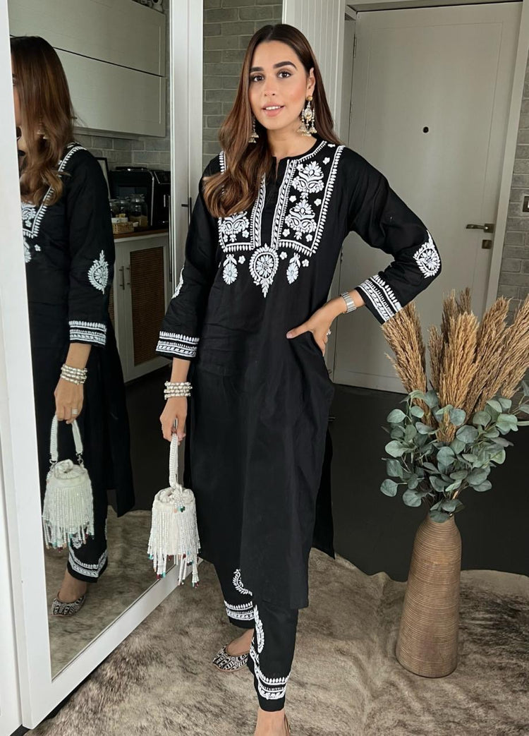 Sahiba Mul Cotton Kurti Pallazo Set