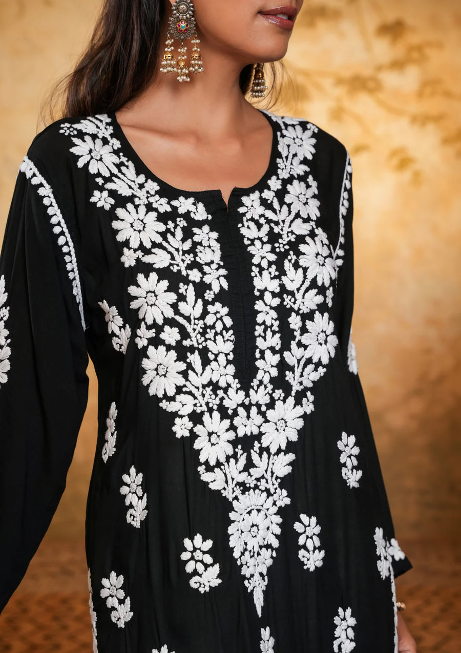 Bela Premium Modal Chikankari Long Kurti