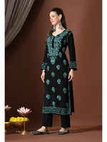 Load image into Gallery viewer, Mahira Rayon Duel Thread Chikankari Kurti