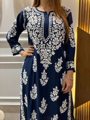 Tarana Premium Chikankari Kurti Pallazo Set