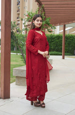 Load image into Gallery viewer, Gulnaaz Viscose Premium Chikankari Kurti Set