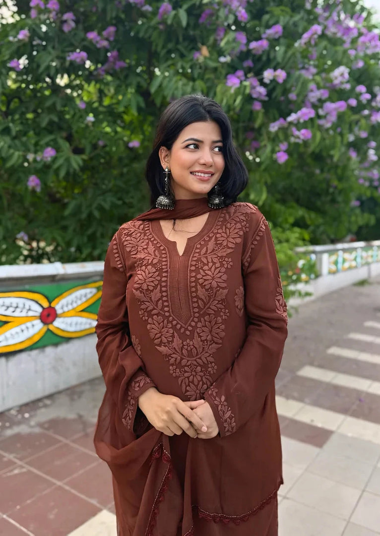 Gulnaaz Viscose Premium Chikankari Kurti Set