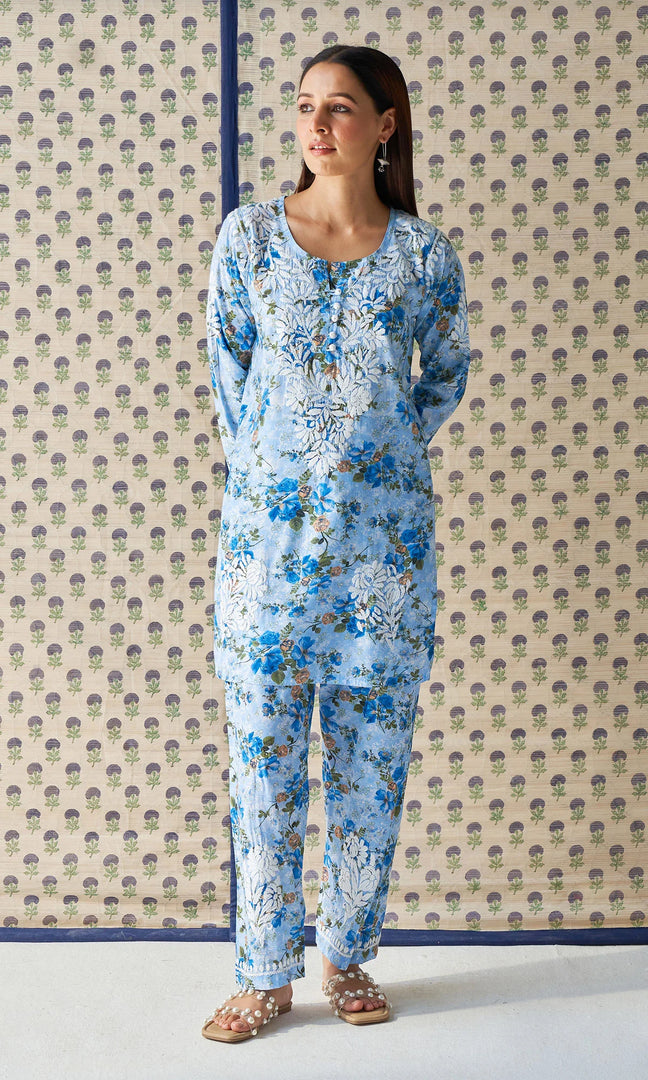 Indi Handcrafted Chanderi Co-ord Set