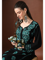 Load image into Gallery viewer, Mahira Rayon Duel Thread Chikankari Kurti
