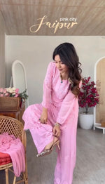 Load image into Gallery viewer, Gulnaaz Viscose Premium Chikankari Kurti Set