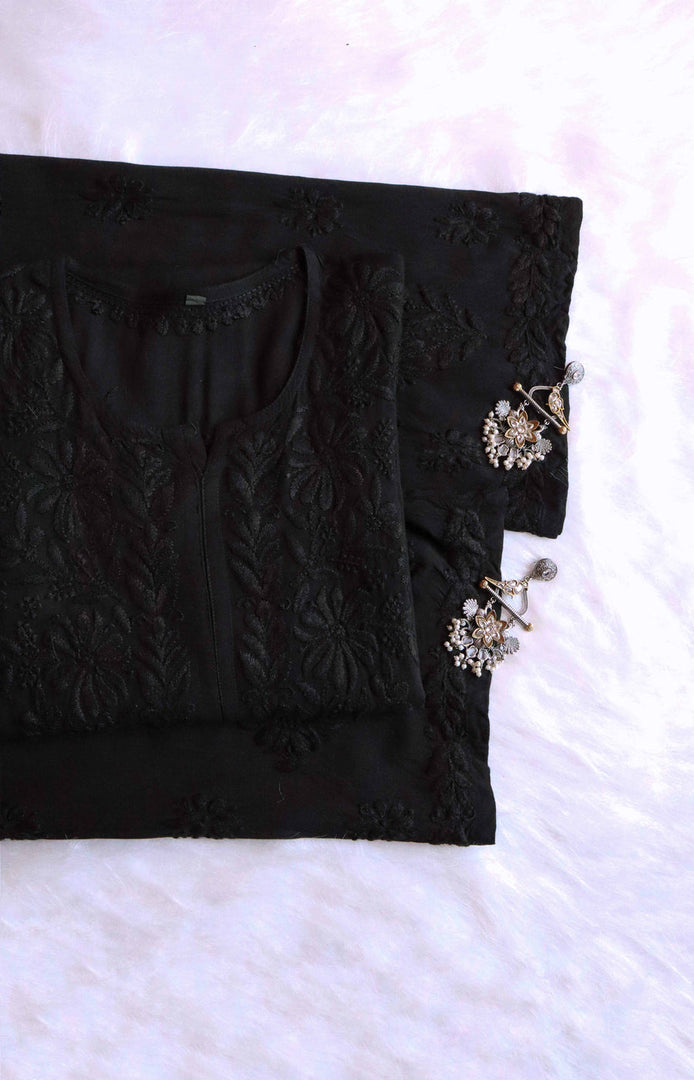 Malhar Rayon Chikankari Kurti Set