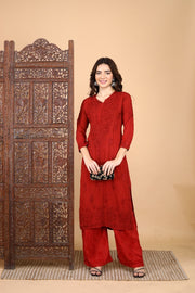Morni Modal Chikankari Kurti Set