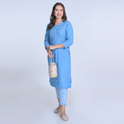 Isha Crochet Dobi Chikankari Co-Ord Set