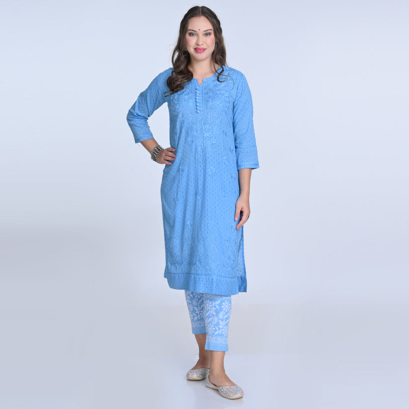 Isha Crochet Dobi Chikankari Co-Ord Set