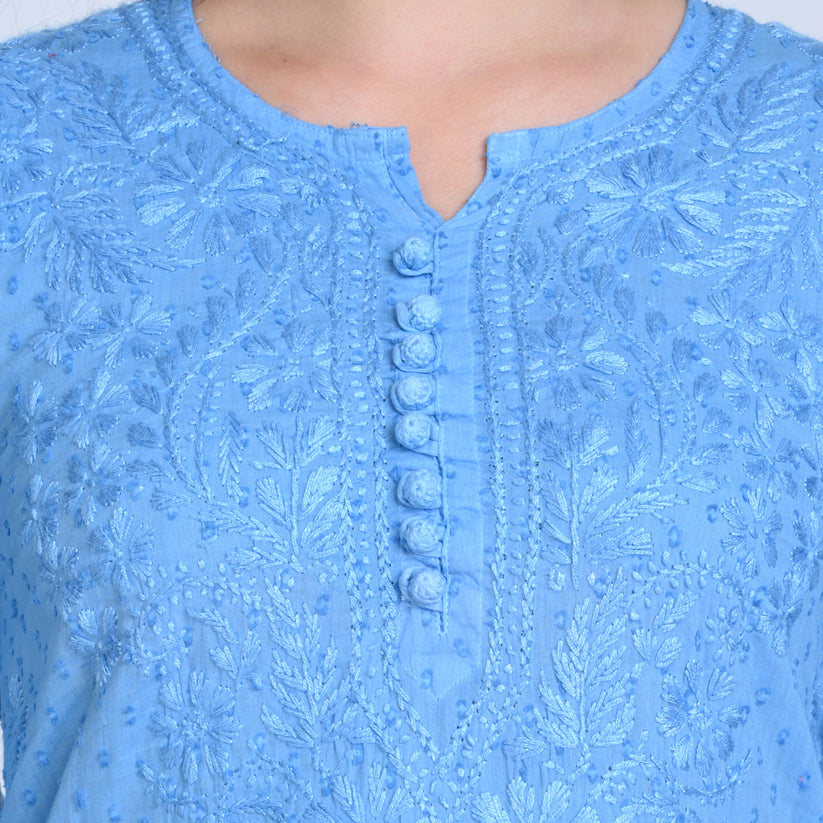 Isha Crochet Dobi Chikankari Co-Ord Set