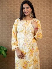 Sonu Kakkar Styled Mulmul Chikankari Kurta