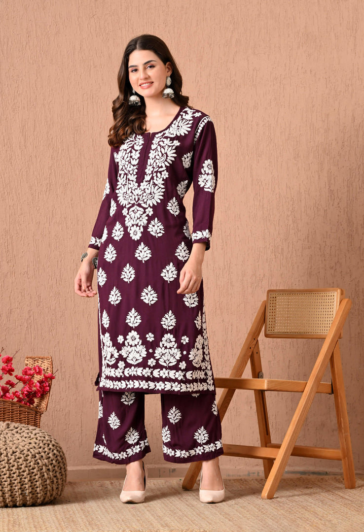 Daniya Premium Chikankari Rayon Co-ord Sets