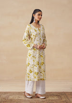 Load image into Gallery viewer, Aadat Mulmul Straight Chikankari Kurti