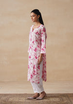Load image into Gallery viewer, Aadat Mulmul Straight Chikankari Kurti