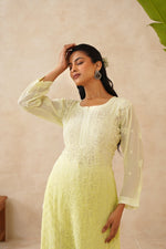 Load image into Gallery viewer, Suhana Ombre Chikankari Viscose Long Kurta - The Lucknowi Chikan 