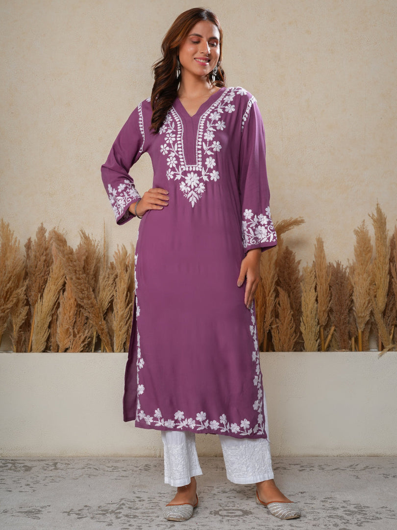 Haseena Rayon Chikankari Kurti
