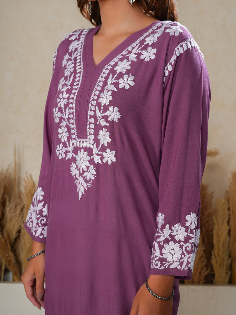 Haseena Rayon Chikankari Kurti
