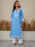 Load image into Gallery viewer, Haseena Rayon Chikankari Kurti