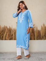 Load image into Gallery viewer, Haseena Rayon Chikankari Kurti