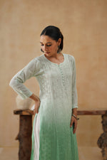 Load image into Gallery viewer, Suhana Ombre Chikankari Viscose Long Kurta - The Lucknowi Chikan 