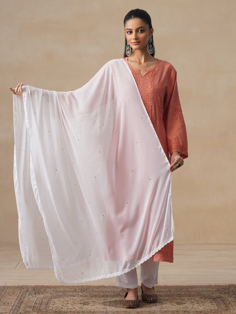 Mukaish Chiffon Dupatta