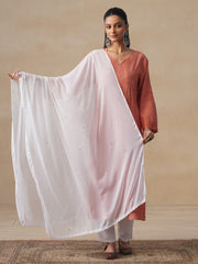 Mukaish Chiffon Dupatta - The Lucknowi Chikan 