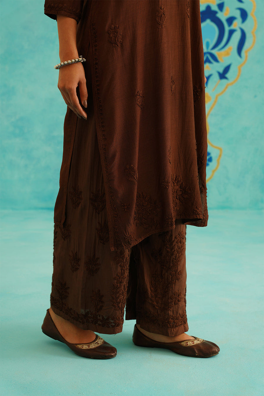 Malhar Rayon Chikankari Kurti Set
