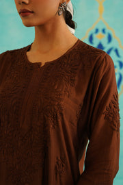 Malhar Rayon Chikankari Kurti Set