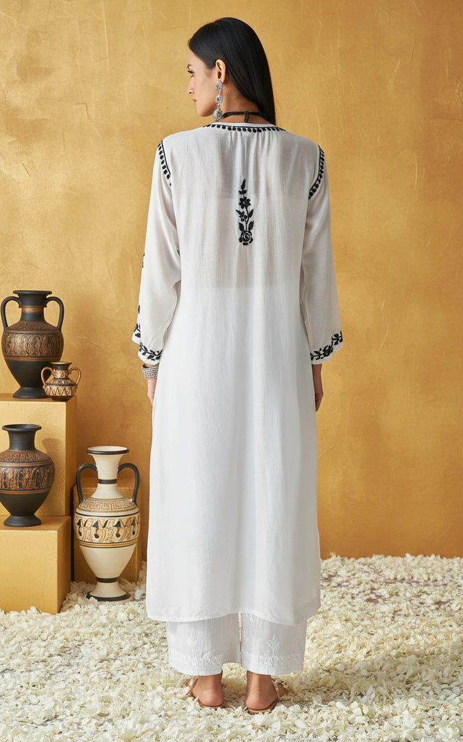 Pratha 3D Chikankari Muslin Kurta