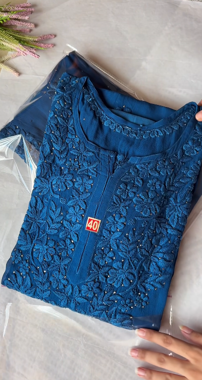 Khwab 3D Handwork Chikankari Kurti Set