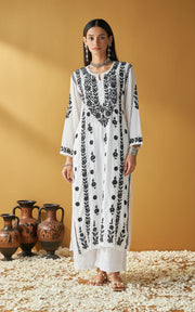 Pratha 3D Chikankari Muslin Kurta