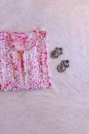 Sonu Kakkar Styled Mulmul Chikankari Kurta