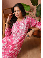Load image into Gallery viewer, Aadat Mulmul Straight Chikankari Kurti