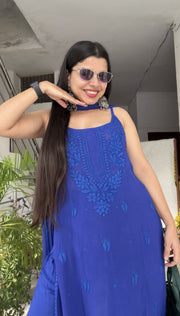 Rashi Strappy Suit Set Electric-Blue
