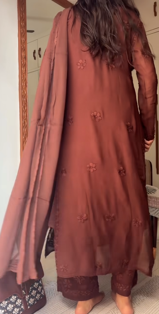 Khwab 3D Handwork Chikankari Kurti Set