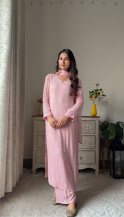 Nagma Premium Chikankari Mukaish Viscose Set