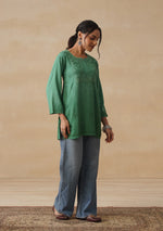 Load image into Gallery viewer, Amina Rayon Short Chikankari Kurti - The Lucknowi Chikan 