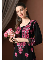 Load image into Gallery viewer, Mahira Rayon Duel Thread Chikankari Kurti
